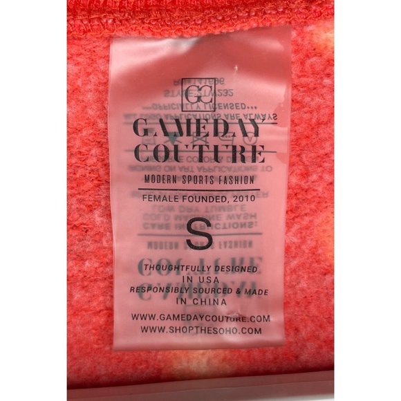 Georgia Bulldogs UGA Dawgs Tie-Dye Red Small Pullover Sweatshirt Fleece Lined - Picture 3 of 3